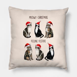 Feline festive Pillow