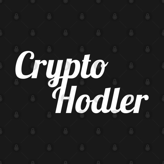 Crypto Hodler White Big Logo by felixbunny