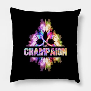 Champaign Tie Dye Watercolor Gift Souvenir Pillow