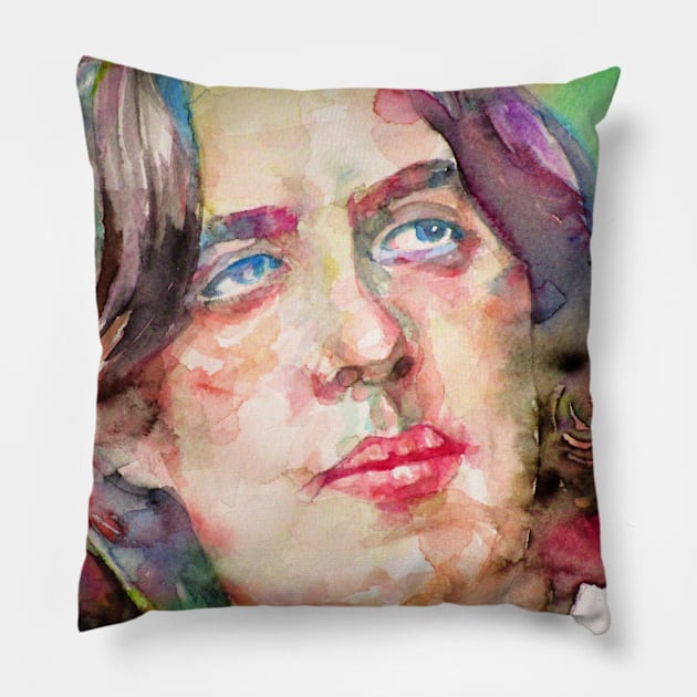 OSCAR WILDE watercolor portrait .14 Pillow by lautir