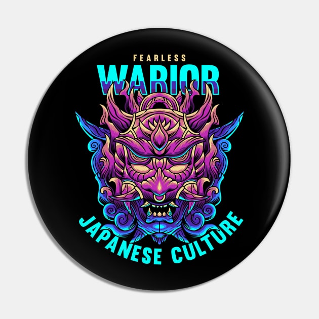 Fearless Warior Japanese Culture Pin by Pixel Poetry