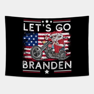 Let's Go Braden Brandon funny US Flag santa Christmas Tapestry