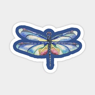 Blue Dragon Fly Tattoo Magnet