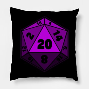 Purple D20 Dice Pillow