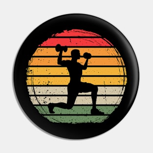 Vintage Fitness Man Pin