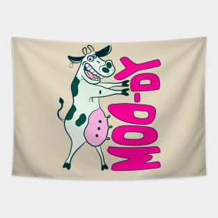 funny cow moody Tapestry