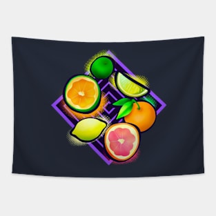 Lemonade geo violet Tapestry