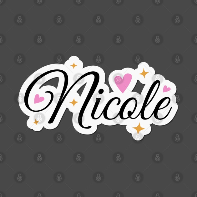 Nicole name cute design by BrightLightArts