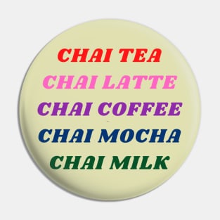 Chai Beverages Pin