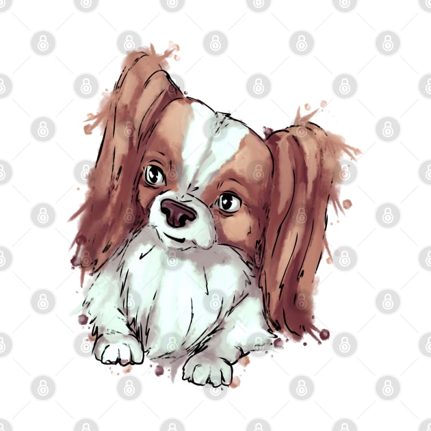 Cute papillon - dog by Antiope