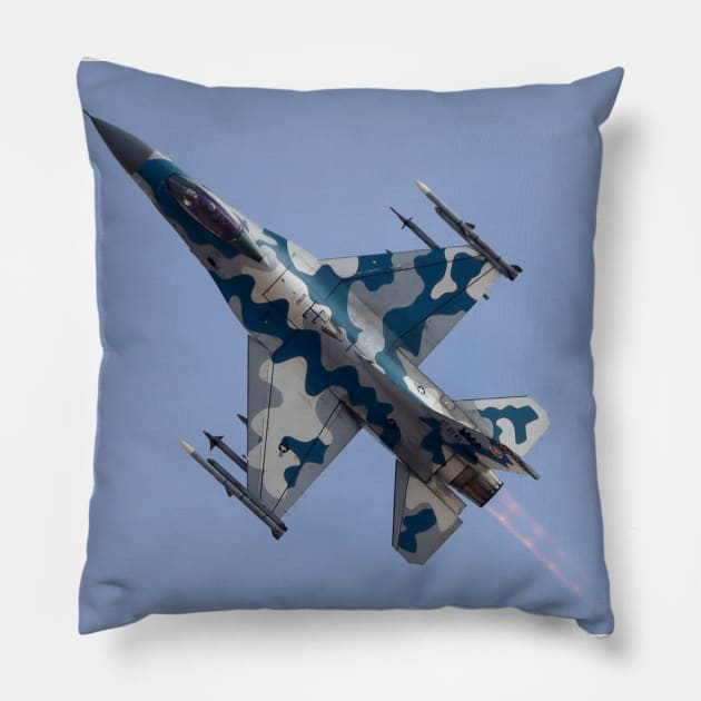 F-16 Fighter Aggressor Blizzard Camo Pillow by acefox1