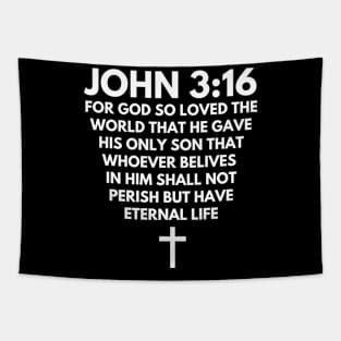 John 3:16 Bible Verse Good Faith Leader Christian Tapestry