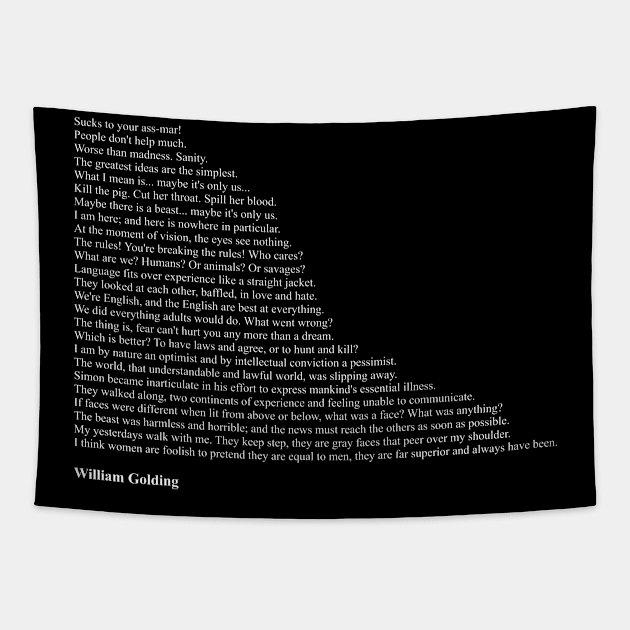 William Golding Quotes Tapestry by qqqueiru