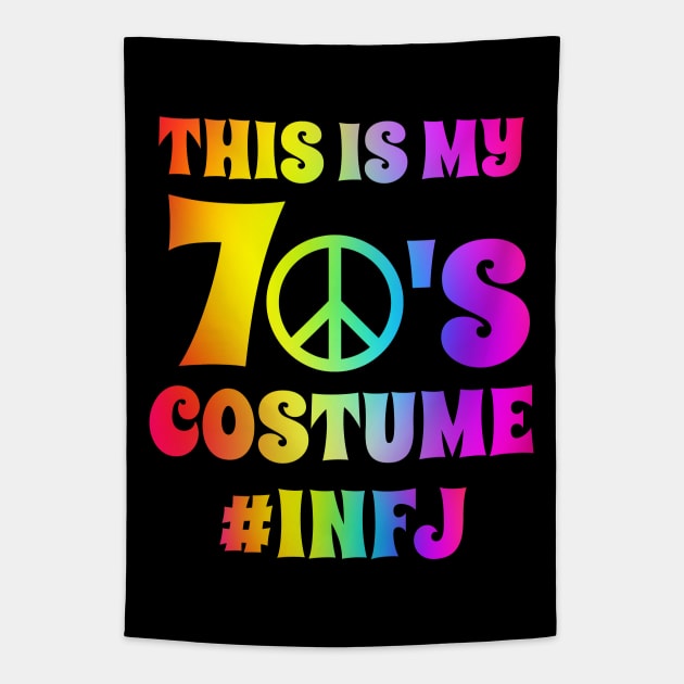 Groovy INFJ This Is My 70s Costume Halloween Party Retro Vintage Tapestry by coloringiship