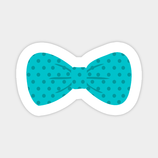 teal polkadot bowtie Magnet by Kristalclick 