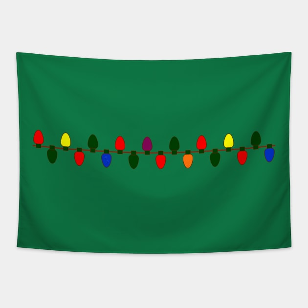 Christmas Lights Tapestry by quingemscreations