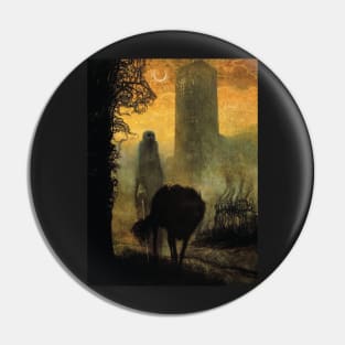 Untitled (Shepherd), by Zdzisław Beksiński - Beksinski Wolf Pin