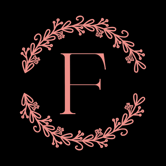 Pink Monogram- Letter F by RosegoldDreams