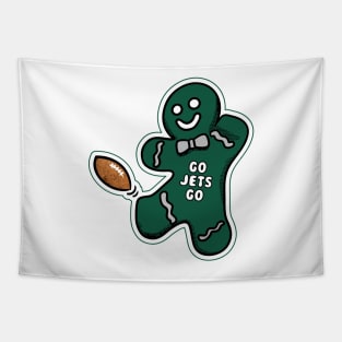 New York Jets Gingerbread Man Tapestry