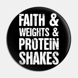 Protein - Gift For Christian Workout Gym Fans Pin