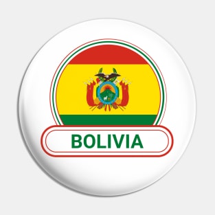 Bolivia Country Badge - Bolivia Flag Pin