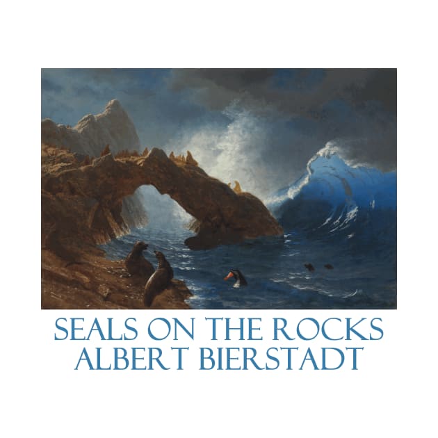 Seals on the Rocks by Albert Bierstadt by Naves