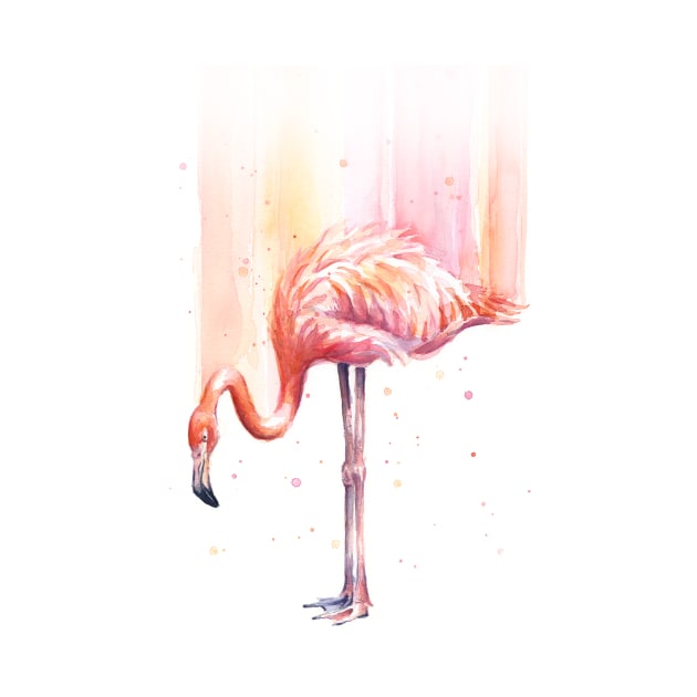 Flamingo Pink Rain by Olechka