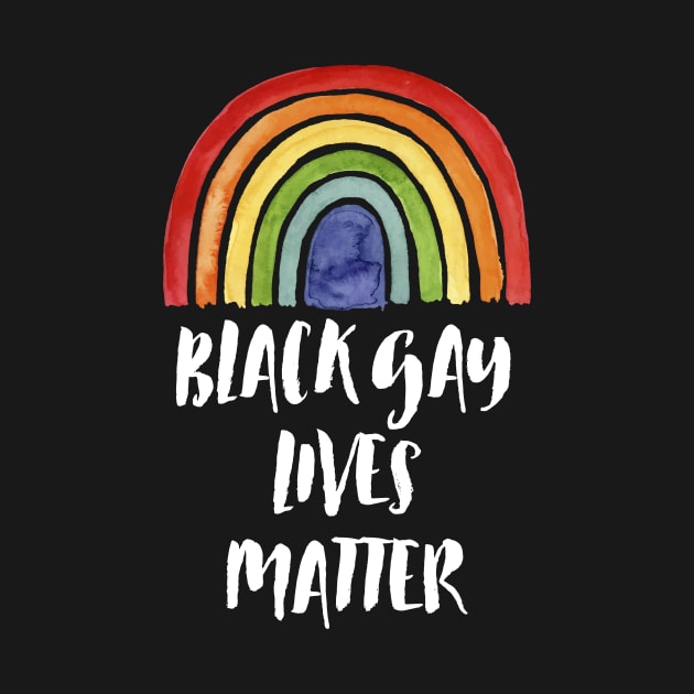 Black Gay Lives Matter LGBT Rainbow by kikiao