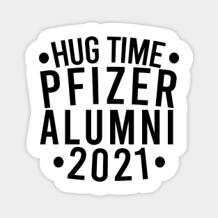 Vaccinated Pfizer Alumni black Magnet