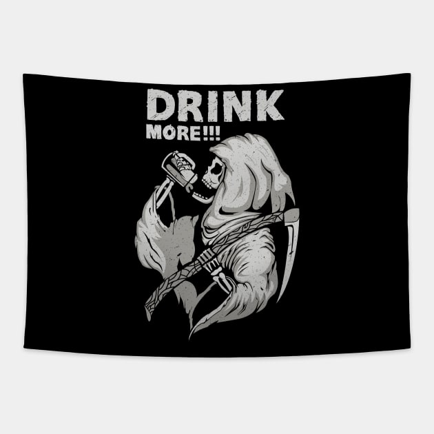 Drink More Beer Tapestry by G! Zone