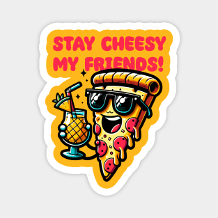 Pizza Slice and Pineapple Juice Magnet