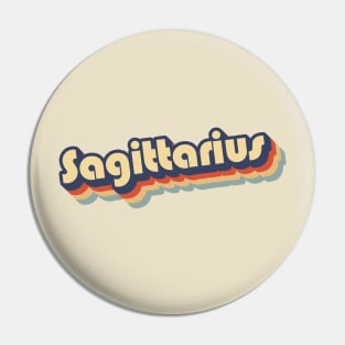 Sagittarius Retro '70s Pin