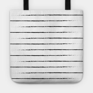 Minimal Simple White Background Black Lines Stripes Tote