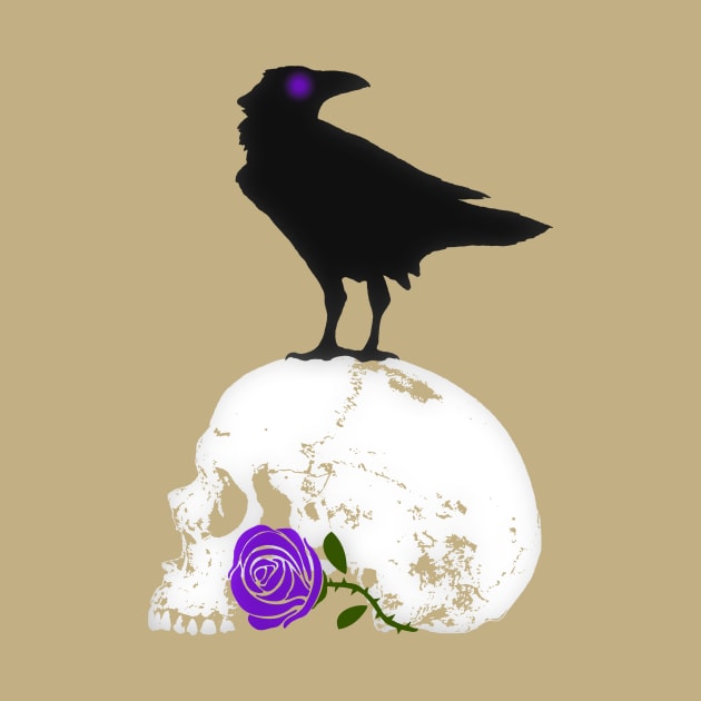 The Raven and the Purple Rose by RawSunArt