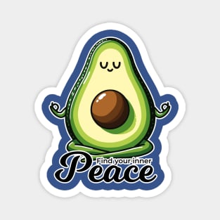 Funny Avocado Yoga -  Find Your Inner Peace Magnet