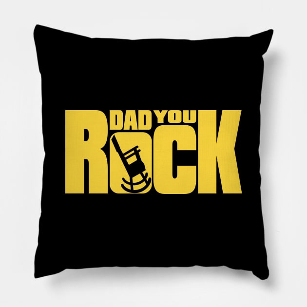 Dad You Rock Pillow by Mike Ralph Creative
