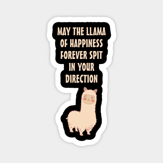 May The Llama Of Happiness Cute Chibi Animal Magnet by vicentadarrick16372