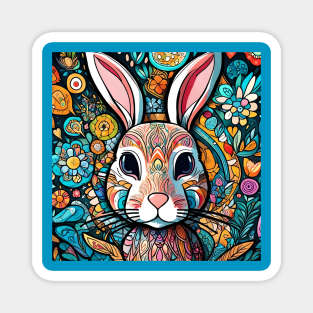 Rainbow Hare #001 Magnet