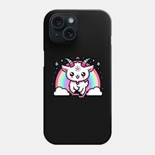 Kawaii White Goat Pentagram Phone Case