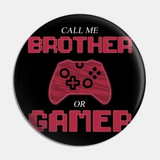 Retro brother gamer gift Pin