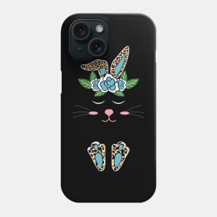 Easter Bunny Boy Leopard Custom Text Phone Case