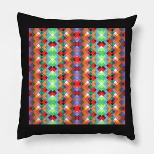 Multicolored pixels Pillow