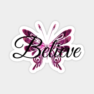 Believe Mandala Butterfly Magnet