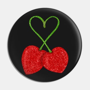 Cherry hearts Pin