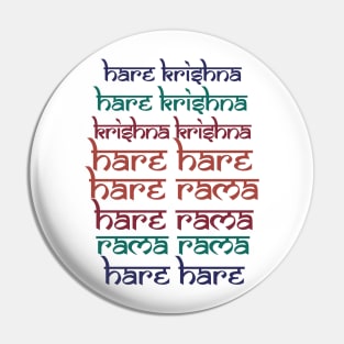 Hare Krishna Hare Krishna Mantra Chanting Hinduism Pin