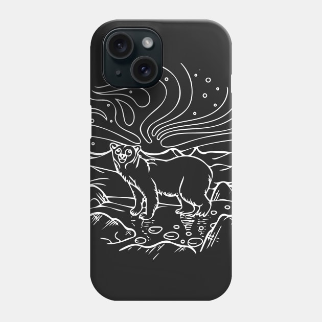 Northern Light in White Phone Case by LoraMaze