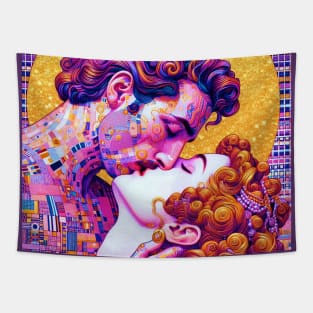 The Vaporwave Kiss Tapestry