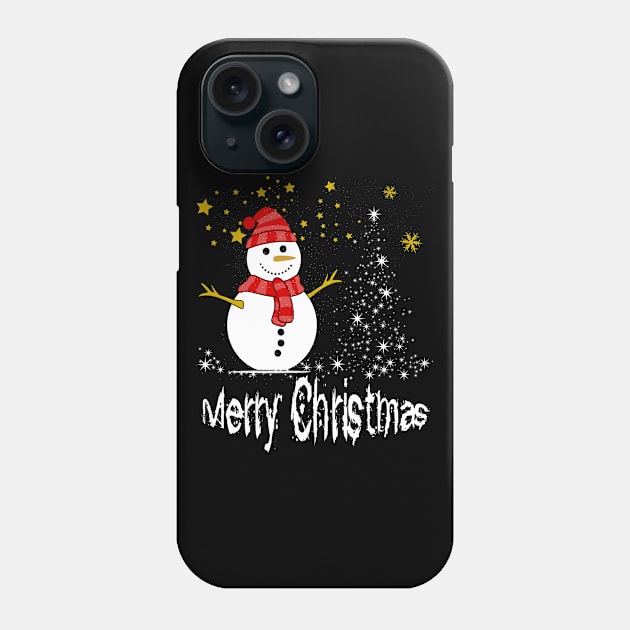 Snowman Merry Christmas gift Phone Case by UranusArts