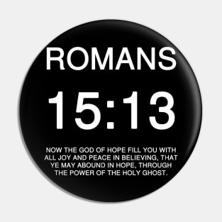 Romans 15:13 Bible Verse Text Pin