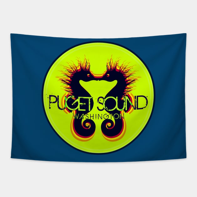 Puget Sound Seahorses Tapestry by TheDaintyTaurus